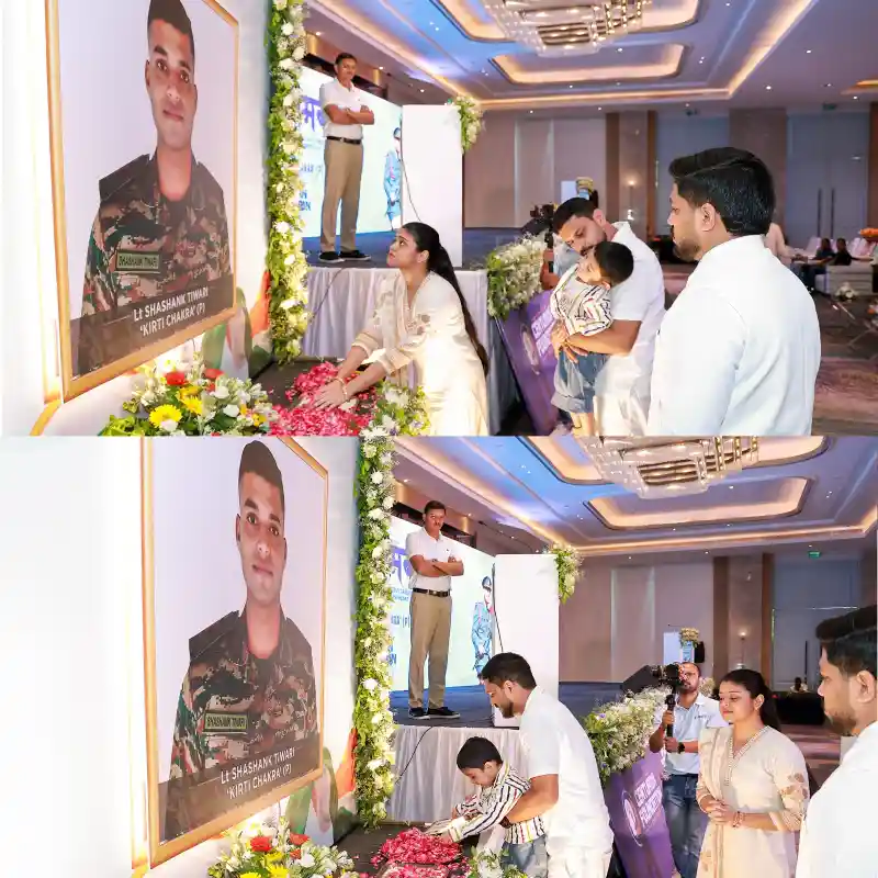 The family of Lt. Shashank Tiwari (Posthumous) paid a heartfelt tribute, honoring his courage, sacrifice, and dedication to the nation. Their tribute reflected pride and the lasting legacy of a true hero who continues to inspire generations.